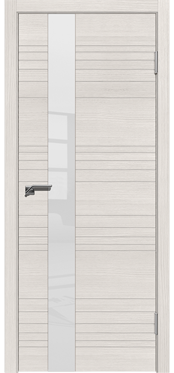 Фото Межкомнатная дверь Легенда Новелла 1 Беленый дуб,стекло белое Беленый дуб Стекло Лакобель белое
